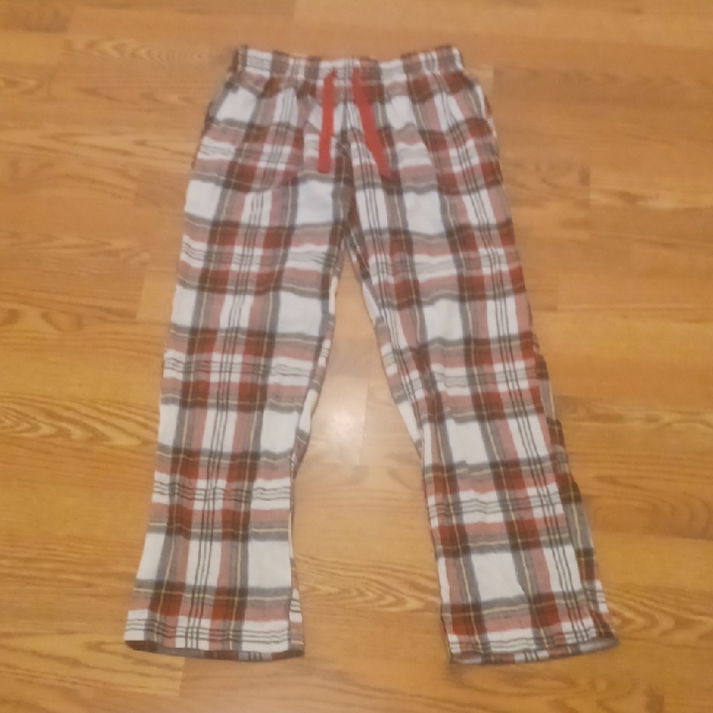Old Navy Womens Plaid Pajama Bottoms - Red and White
